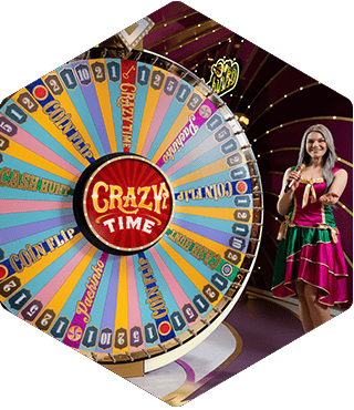 Crazy Time money wheel at 7J777
